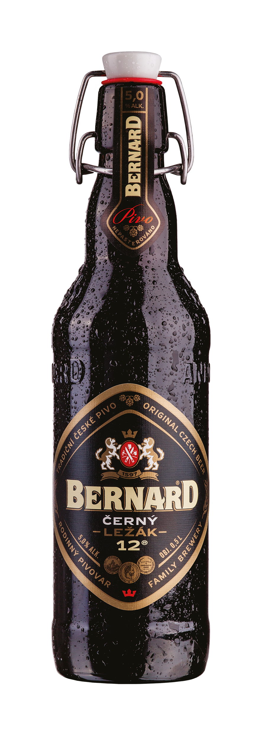 Bernard černý ležák 12%, 0,5l